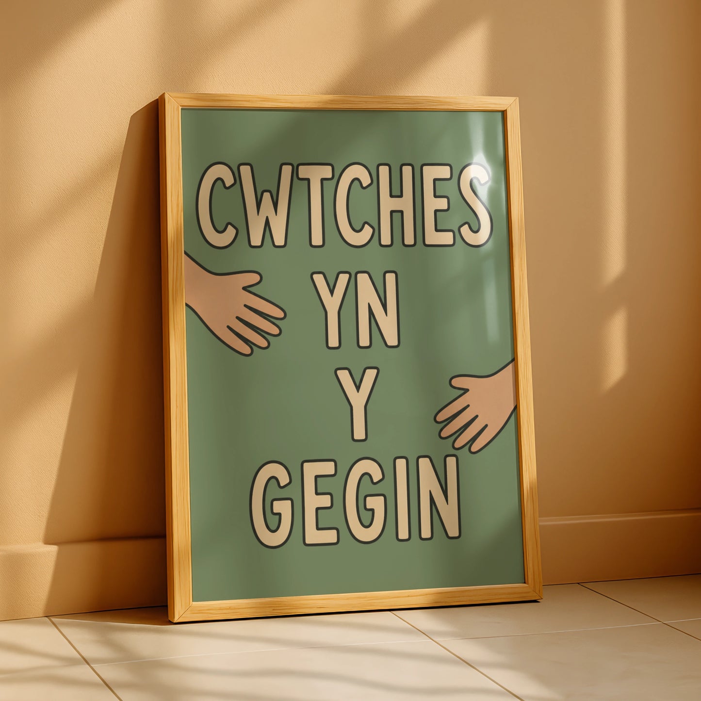 Cwtches Yn Y Gegin Welsh Kitchen Poster, Wales Wall Art, Cymraeg Hug Print