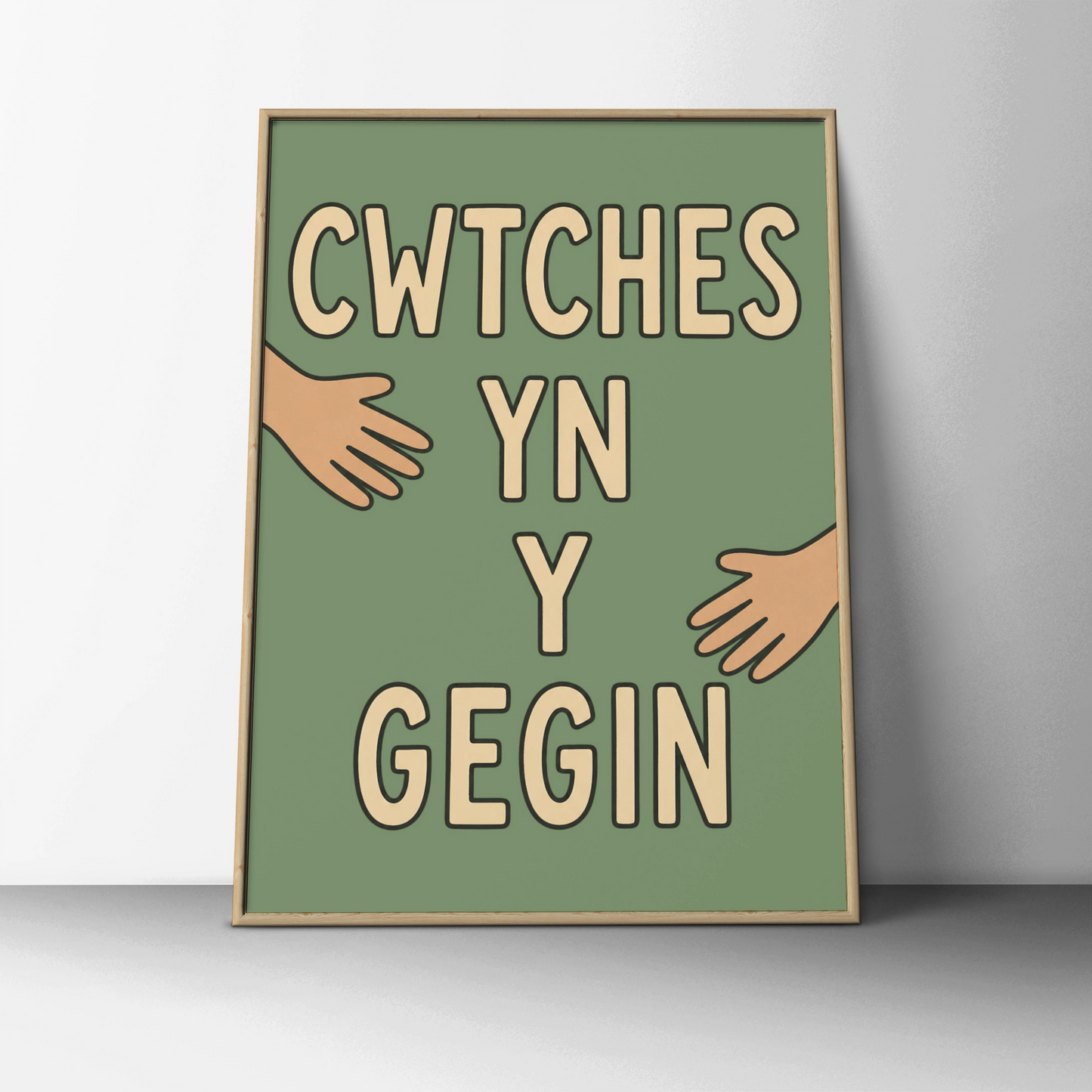 Cwtches Yn Y Gegin Welsh Kitchen Poster, Wales Wall Art, Cymraeg Hug Print