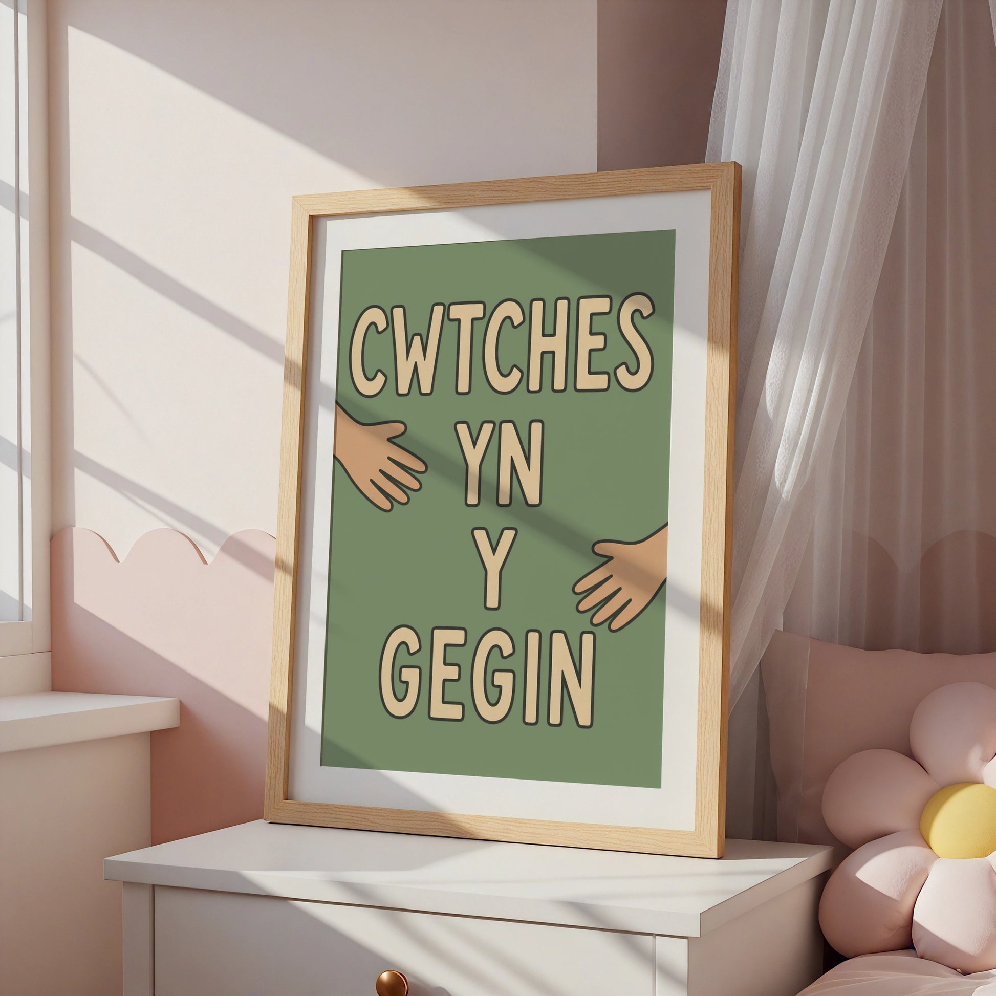 Cwtches Yn Y Gegin Welsh Kitchen Poster, Wales Wall Art, Cymraeg Hug Print